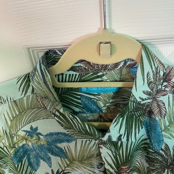 Tori Richard Hawaiian Shirt Cotton Lawn Floral Multicolor Button Up Men's XL - Picture 1 of 6